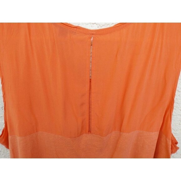 Gap Outlet XXL orange sleeveless slit back tank top lightweight - Picture 4 of 4